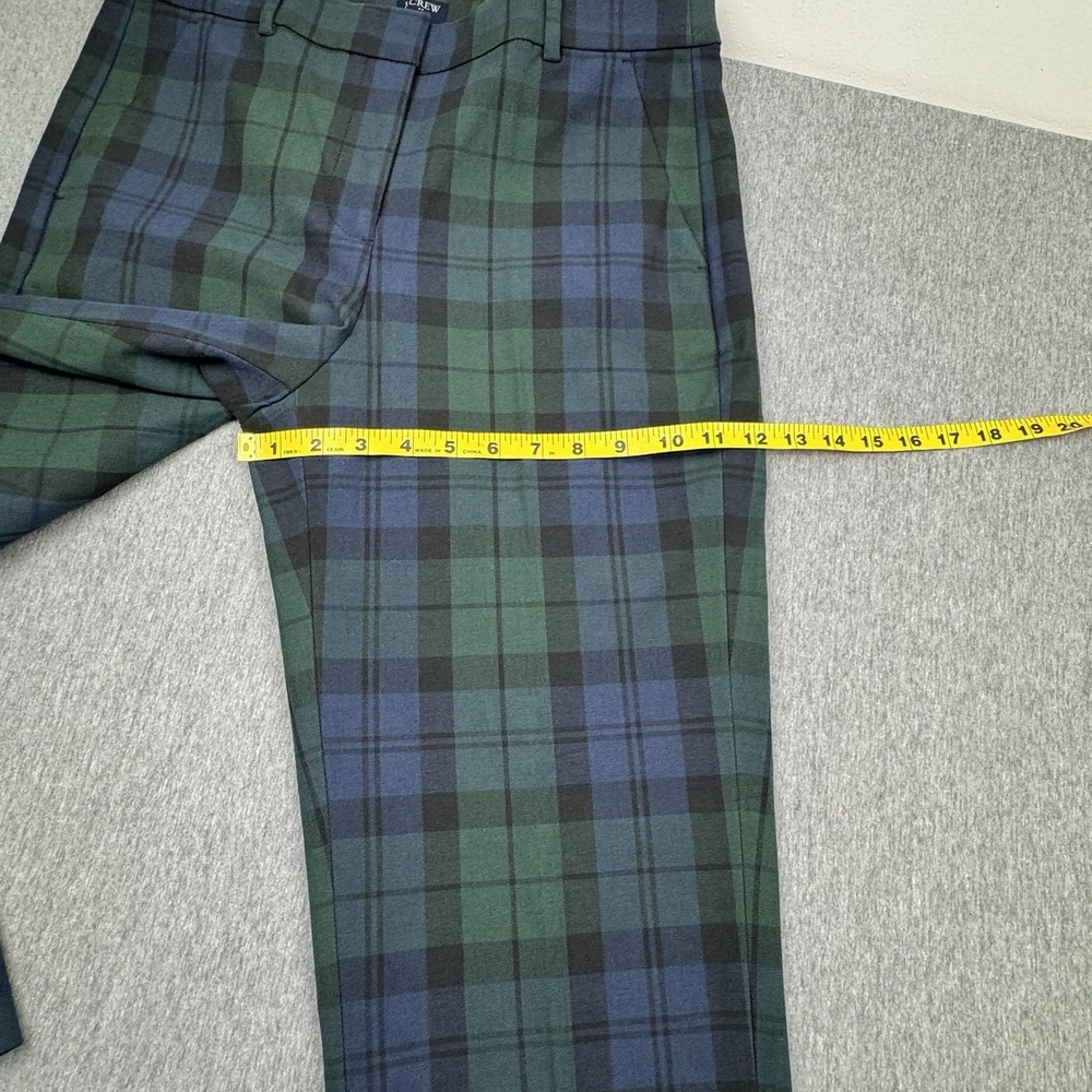 J Crew Kallie Pant Plaid Kallie Pant Blackwatch Tartan Sz 10 Fit 32x28 Office - Picture 16 of 16